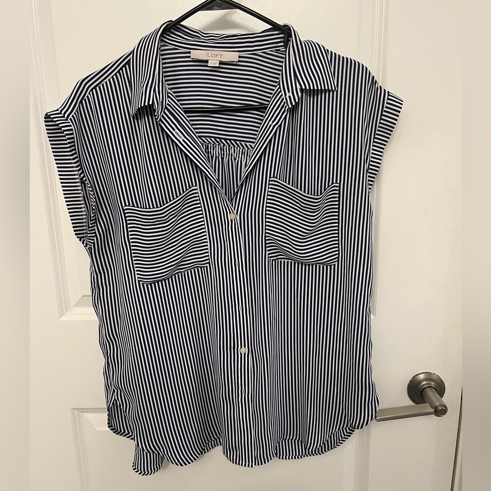 Loft Striped Button Up Shirt